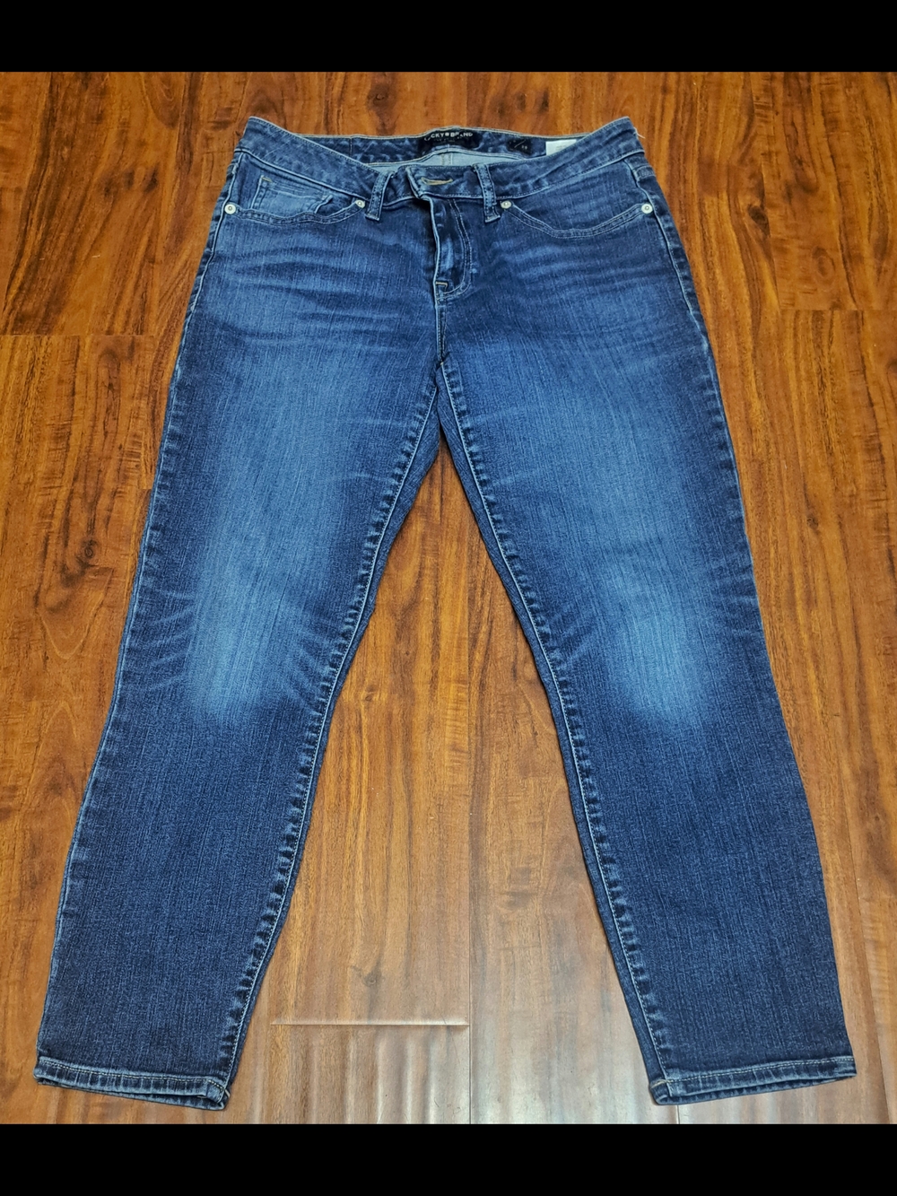 Lucky Brand Medium Dark Blue L9w Rise Crop Lolita Leg Jeans Sz 6/28
